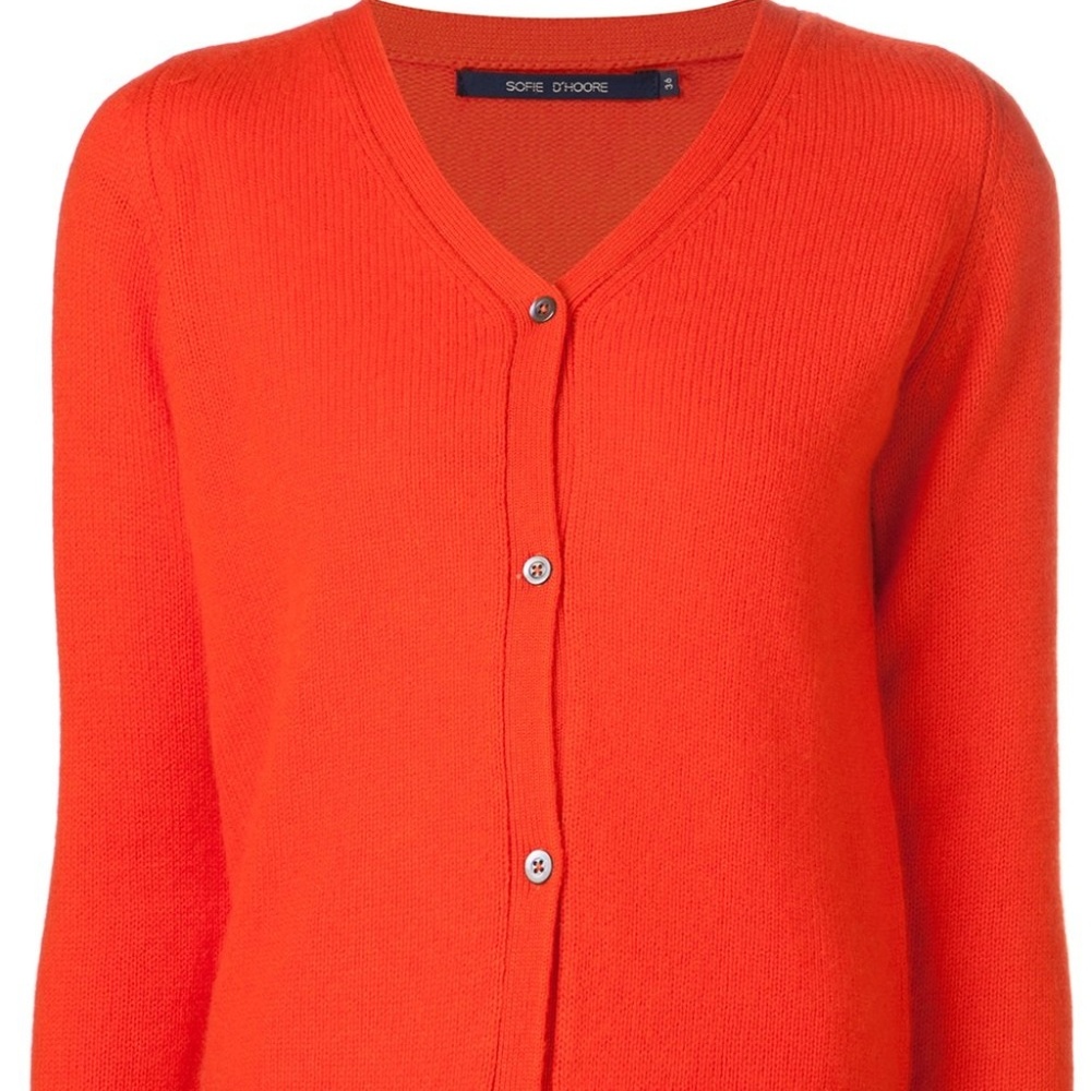 Sofie D'hoore red cashmere cardigan sweater i38 M